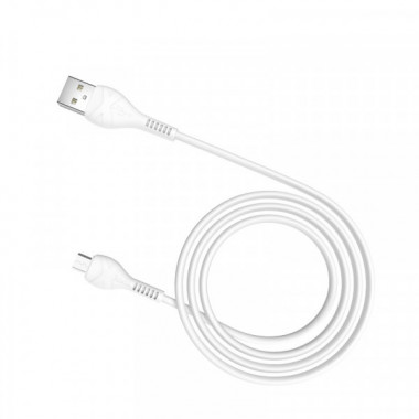 Кабель HOCO X37 USB to Micro 2.4A, 1m, PVC, PVC connectors, White (6931474710505) (21100)