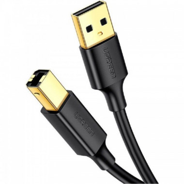 Кабель UGREEN US135 USB 2.0 AM to BM Print Cable 1m (Black) (UGR-20846) (19800)