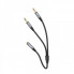 Аудіокабель HOCO UPA21 2-in-1 3.5 headset audio adapter cable(female to 2*male) 0.25m Metal Gray (6931474766816) (20110)