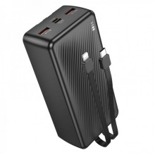 Зовнішній акумулятор BOROFONE BJ57B Graceful 22.5W+PD20W fully compatible power bank with cable(30000mAh) Black (6941991116469) (21210)