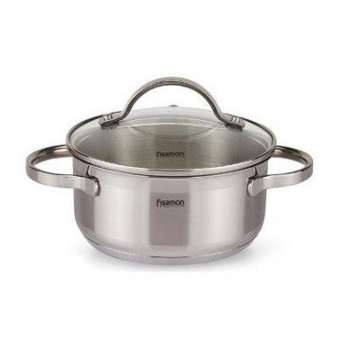 Каструля Fissman Luminosa 1.5л індукційна зі скляною кришкою (1310)