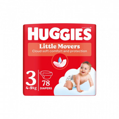 Подгузники Huggies Little Movers 3 (5-9 кг) Mega 78 шт (5029053548760) (7410)