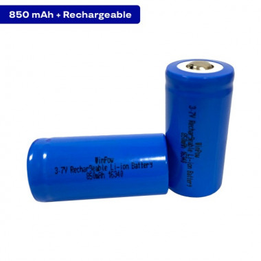 Аккумулятор литиевый CR123A/16340 емкостью 850mAh 3.7V Lithium (2510)