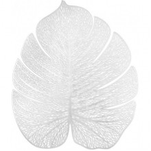 Набір 4 сервірувальних килимка Margrese Monstera Silver 32х38см, плейсмат (підтарільники) (5510)