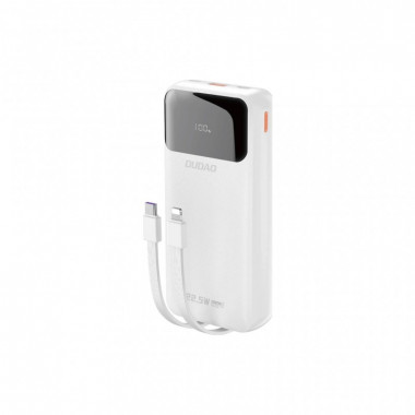 Батарея универсальная Dudao K15Pro 20000mAh PD/22.5W, QC, with built-in cables, White (6977196682447) (16610)
