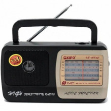 Радиоприемник радио FM ФМ Kipo KB 408AC Aux Чёрный (21610)