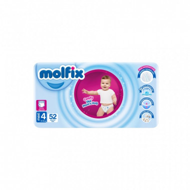 Подгузники Molfix Трусики 4 maxi 9-14 кг 52 шт (8690536842711) (7710)