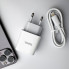 Мережевий зарядний пристрій з кабелем HOCO C76A Pro Majestic single port PD30W charger set (C to iP)(EU) White (6942007616317) (14910)
