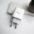 Мережевий зарядний пристрій з кабелем HOCO C76A Pro Majestic single port PD30W charger set (C to iP)(EU) White (6942007616317) (14910)