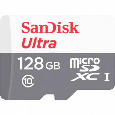 Карта памяти SanDisk 128GB microSDXC class 10 UHS-I Ultra (SDSQUNR-128G-GN3MN) (17120)