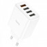 Мережевий зарядний пристрій HOCO C102A Fuerza QC3.0 four-port charger 18W White (6931474777713) (21120)