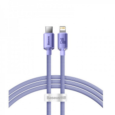 Кабель Baseus Crystal Shine Series Fast Charging Data Cable Type-C to iP 20W 2m Purple (CAJY000305) (18320)