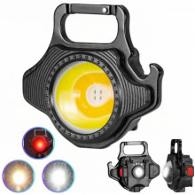 Аккумуляторный LED фонарик брелок W5133, Type-C 7 режимов, шнурок, магнит, открывачка (9420)
