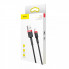 Кабель Baseus Cafule Cable USB For Lightning 2.4A 0.5m Red+Black (CALKLF-A19) (14620)