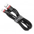 Кабель Baseus Cafule Cable USB For Lightning 2.4A 0.5m Red+Black (CALKLF-A19) (14620)