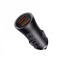 Автомобільний зарядний пристрій Baseus Golden Contactor Max Dual Fast Charger Car Charger U+U 60W Dark Gray (CGJM000013) (8620)