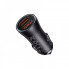 Автомобільний зарядний пристрій Baseus Golden Contactor Max Dual Fast Charger Car Charger U+U 60W Dark Gray (CGJM000013) (8620)