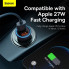 Автомобільний зарядний пристрій Baseus Golden Contactor Max Dual Fast Charger Car Charger U+U 60W Dark Gray (CGJM000013) (8620)
