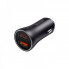 Автомобільний зарядний пристрій Baseus Golden Contactor Max Dual Fast Charger Car Charger U+U 60W Dark Gray (CGJM000013) (8620)