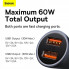 Автомобільний зарядний пристрій Baseus Golden Contactor Max Dual Fast Charger Car Charger U+U 60W Dark Gray (CGJM000013) (8620)