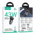 Автомобільний зарядний пристрій HOCO NZ16A Rigorous 43W dual port PD25W+QC3.0 car charger Metal Grey (6942007644747) (20230)