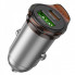 Автомобільний зарядний пристрій HOCO NZ16A Rigorous 43W dual port PD25W+QC3.0 car charger Metal Grey (6942007644747) (20230)