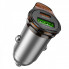 Автомобільний зарядний пристрій HOCO NZ16A Rigorous 43W dual port PD25W+QC3.0 car charger Metal Grey (6942007644747) (20230)