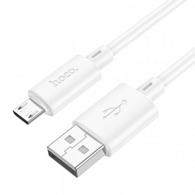 Кабель HOCO X88 Gratified charging data cable for Micro White (6931474783332) (21230)