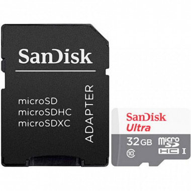 Карта памяти SanDisk 32GB microSD class 10 Ultra Light (SDSQUNR-032G-GN3MA) (430)