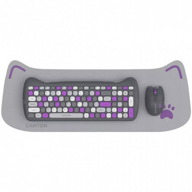 Комплект Canyon HSET-W6 Kitty Edition Wireless UA Violet (CNS-HSETW6VT) (22530)