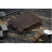 Мужской зажим для денег из натуральной кожи STAYER brown classic коричневая ручная работа (256127468)