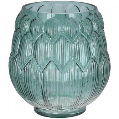 Ваза декоративна Ancient Glass Артишок Ø18х20см, зелене скло (5730)