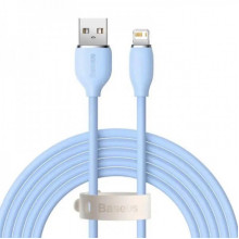 Кабель Baseus Jelly Liquid Silica Gel Fast Charging Data Cable USB to iP 2.4A 2m Blue (CAGD000103) (14830)