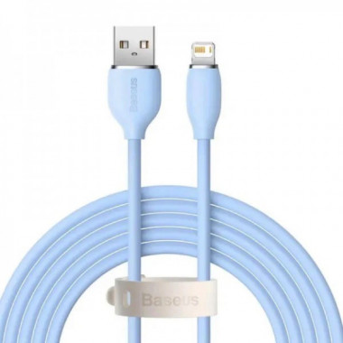 Кабель Baseus Jelly Liquid Silica Gel Fast Charging Data Cable USB to iP 2.4A 2m Blue (CAGD000103) (14830)