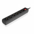 Сетевой фильтр питания REAL-EL RS-6 Protect M 1.8m, black (EL122300032) (16140)