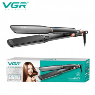 Выпрямитель для волос VGR V-519S, 100-230°C, керамическое покрытие 38 мм, 70 W, LED display (14340)