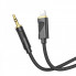 Аудiокабель HOCO UPA30 iP to 3.5mm male, nylon braid, 1m, Black (6942007625494) (15340)
