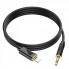 Аудiокабель HOCO UPA30 iP to 3.5mm male, nylon braid, 1m, Black (6942007625494) (15340)