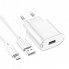 Мережевий зарядний пристрій HOCO C109A(10.5W) Fighter single port charger set(Micro) White (6942007656603) (540)