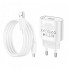 Мережевий зарядний пристрій HOCO C109A(10.5W) Fighter single port charger set(Micro) White (6942007656603) (540)