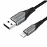 Кабель Vention USB 2.0 A to Lightning Cable 2M Gray Aluminum Alloy Type (LABHH) (LABHH) (14640)
