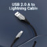 Кабель Vention USB 2.0 A to Lightning Cable 2M Gray Aluminum Alloy Type (LABHH) (LABHH) (14640)