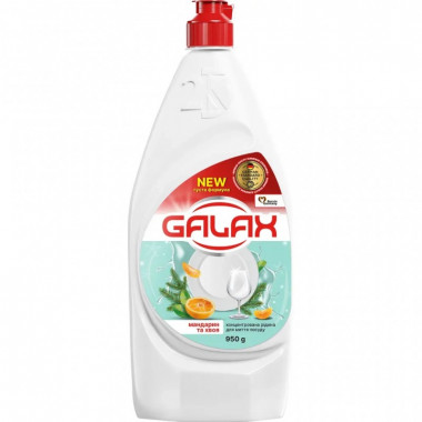 Средство для ручного мытья посуды Galax Мандарин и хвоя 950 г (4823128005100) (7640)