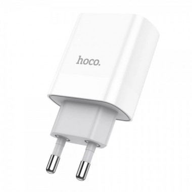 Мережевий зарядний пристрій HOCO C80A Rapido PD20W+QC3.0 charger(EU) White (6931474740519) (19840)