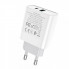 Мережевий зарядний пристрій HOCO C80A Rapido PD20W+QC3.0 charger(EU) White (6931474740519) (19840)