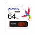 Флеш-накопичувач ADATA USB 2.0 C008 64Gb Black/Red (AC008-64G-RKD) (21350)
