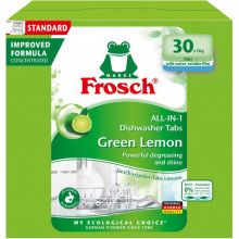 Таблетки для посудомоечных машин Frosch Лимон 30 шт. (4001499963339/4009175965134) (7350)