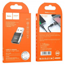 Переходник Hoco UA17 Type-C to USB Черный (9350)