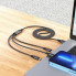 Кабель для зарядки телефонов HOCO X76 3 в 1 USB to Type-C+Lightning+MicroUSB 2A Чёрный (18450)
