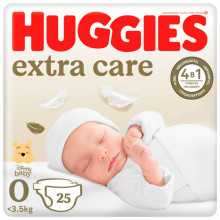 Подгузники Huggies Extra Care 0 (< 3,5 кг) 25шт (5029053548647) (7650) Подгузники Huggies Extra Care 0 (< 3,5 кг) 25шт (5029053548647) (7650)